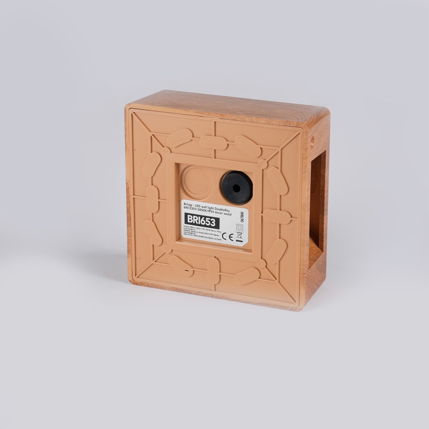 Brilagi - LED udendørs vægarmatur DOUBLERAY LED/6W/230V i trælook IP54