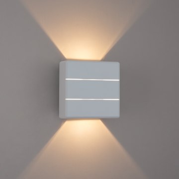 Brilagi - LED udendørs vægarmatur DOUBLERAY LINE LED/6W/230V hvid IP54