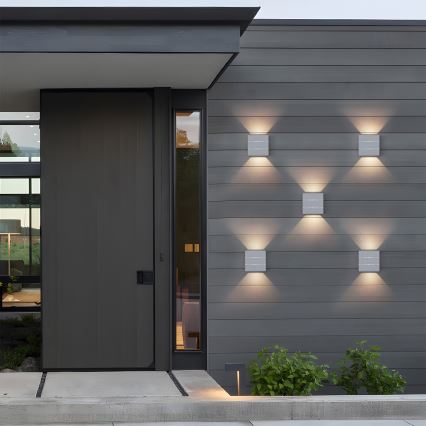 Brilagi - LED udendørs vægarmatur DOUBLERAY LINE LED/6W/230V hvid IP54