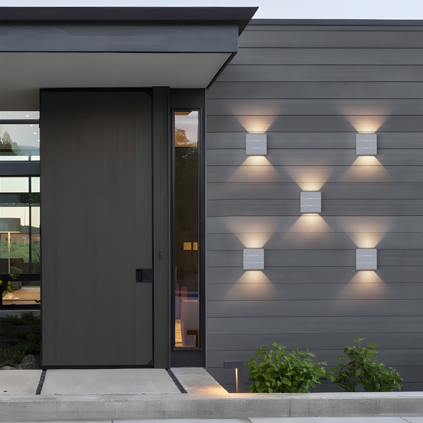 Brilagi - LED udendørs vægarmatur DOUBLERAY LINE LED/6W/230V hvid IP54