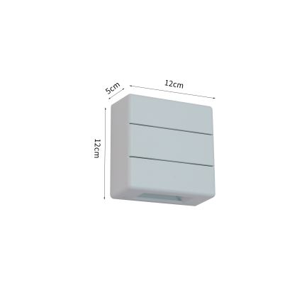 Brilagi - LED udendørs vægarmatur DOUBLERAY LINE LED/6W/230V hvid IP54