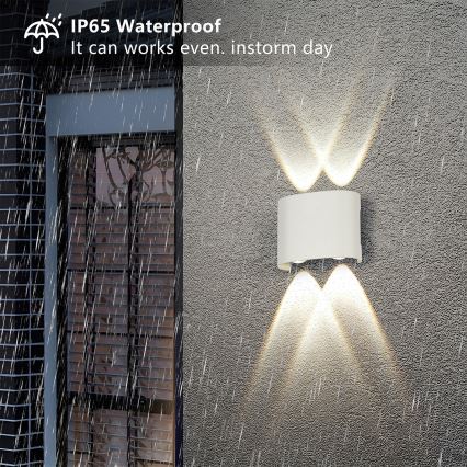 Brilagi - LED udendørs vægarmatur FLAREBOX LED/4W/230V hvid IP65