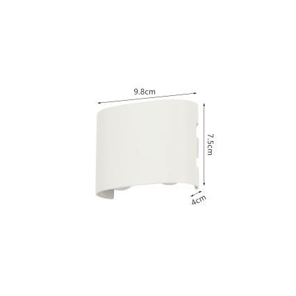 Brilagi - LED udendørs vægarmatur FLAREBOX LED/4W/230V hvid IP65