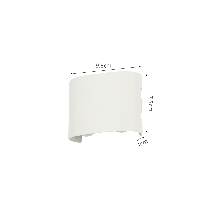 Brilagi - LED udendørs vægarmatur FLAREBOX LED/4W/230V hvid IP65