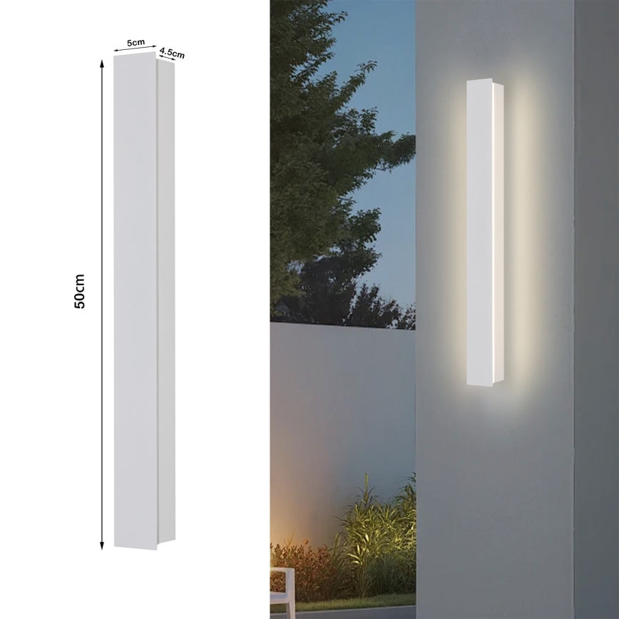 Brilagi - LED udendørs væglampe LINEAR LED/12W/230V 3000K IP65 50 cm hvid CRI 90