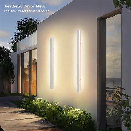 Brilagi - LED udendørs væglampe LINEAR/22W/230V 3000K IP65 100 cm hvid CRI 90