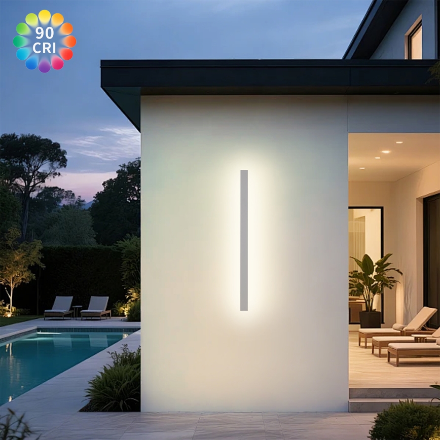 Brilagi - LED udendørs væglampe LINEAR/22W/230V 3000K IP65 100 cm hvid CRI 90