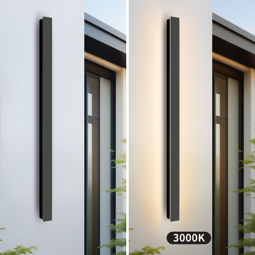 Brilagi - LED udendørs vægarmatur LINEAR LED/22W/230V 3000K IP65 100 cm sort CRI 90