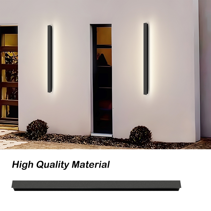 Brilagi - LED udendørs vægarmatur LINEAR LED/22W/230V 3000K IP65 100 cm sort CRI 90