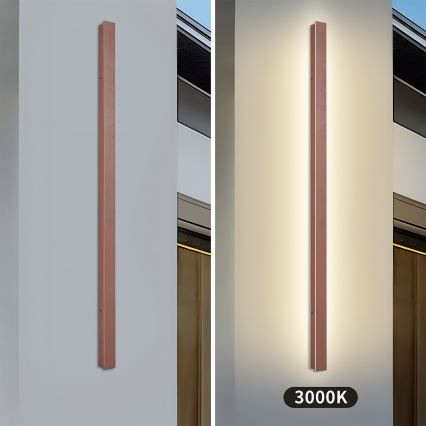 Brilagi - LED udendørs væglampe LINEAR LED/32W/230V 3000K IP65 140 cm brun CRI 90