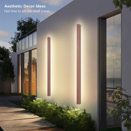 Brilagi - LED udendørs væglampe LINEAR LED/32W/230V 3000K IP65 140 cm brun CRI 90