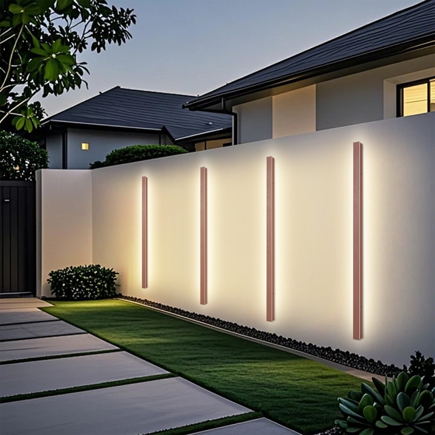Brilagi - LED udendørs væglampe LINEAR LED/32W/230V 3000K IP65 140 cm brun CRI 90