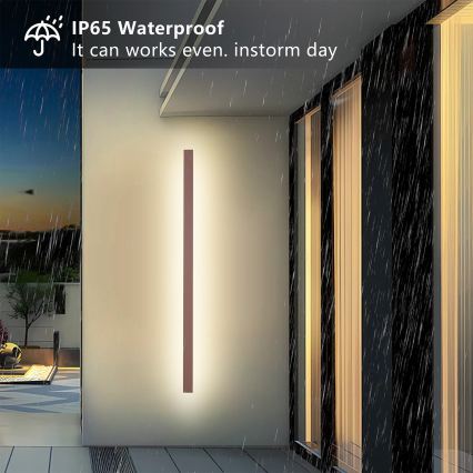 Brilagi - LED udendørs væglampe LINEAR LED/32W/230V 3000K IP65 140 cm brun CRI 90