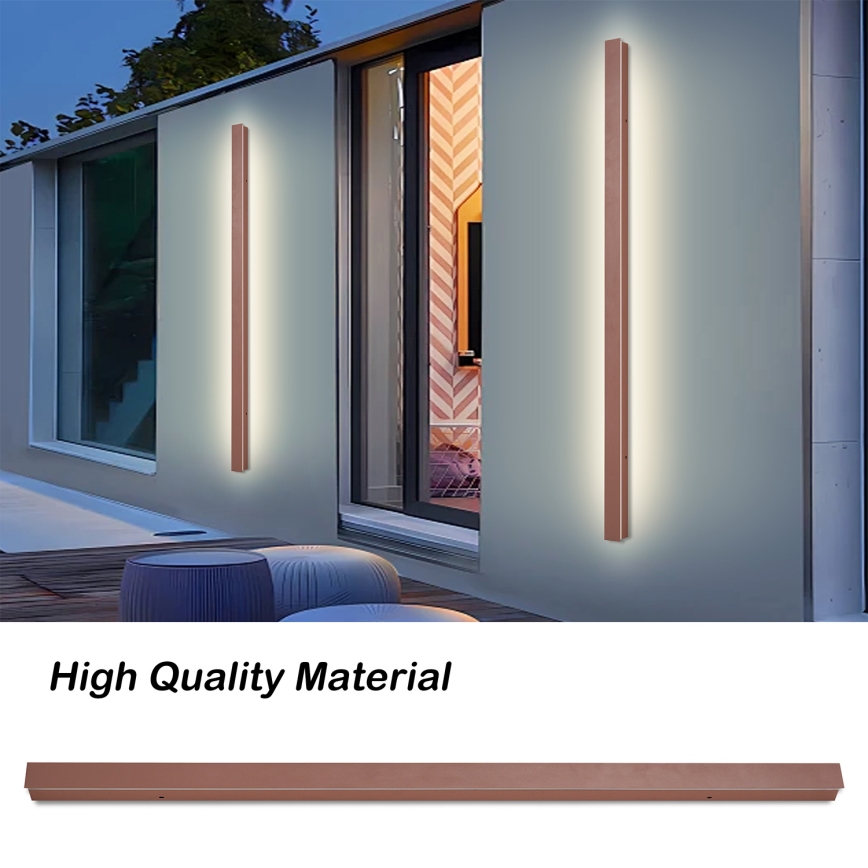 Brilagi - LED udendørs væglampe LINEAR LED/32W/230V 3000K IP65 140 cm brun CRI 90