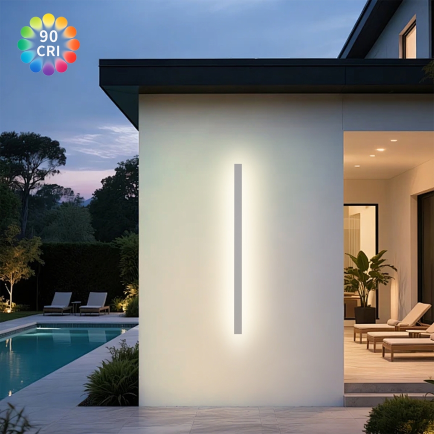 Brilagi - LED udendørs vægarmatur LINEAR LED/32W/230V 3000K IP65 140 cm hvid CRI 90