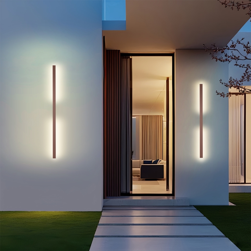 Brilagi - LED udendørs væglampe LUNA LED/24W/230V 3000K IP65 100 cm brun CRI 90