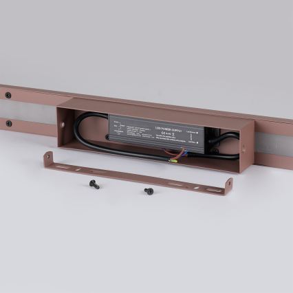 Brilagi - LED udendørs væglampe LUNA LED/24W/230V 3000K IP65 100 cm brun CRI 90