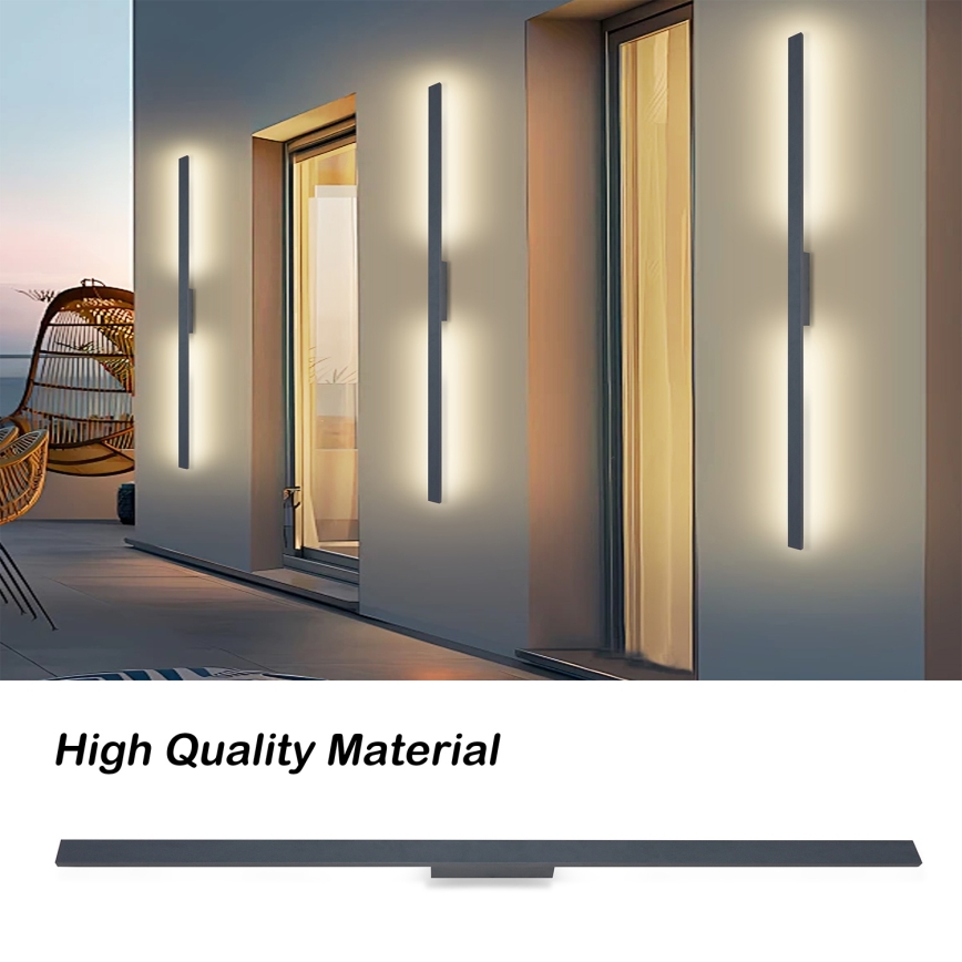 Brilagi - LUNA udendørs LED-væglampe LED/30W/230V 3000K IP65 150 cm antracit CRI 90