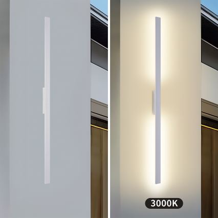 Brilagi - LED udendørs vægarmatur LUNA LED/30W/230V 3000K IP65 150 cm hvid CRI 90