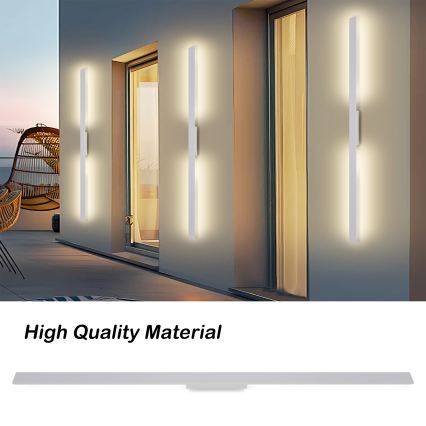 Brilagi - LED udendørs vægarmatur LUNA LED/30W/230V 3000K IP65 150 cm hvid CRI 90