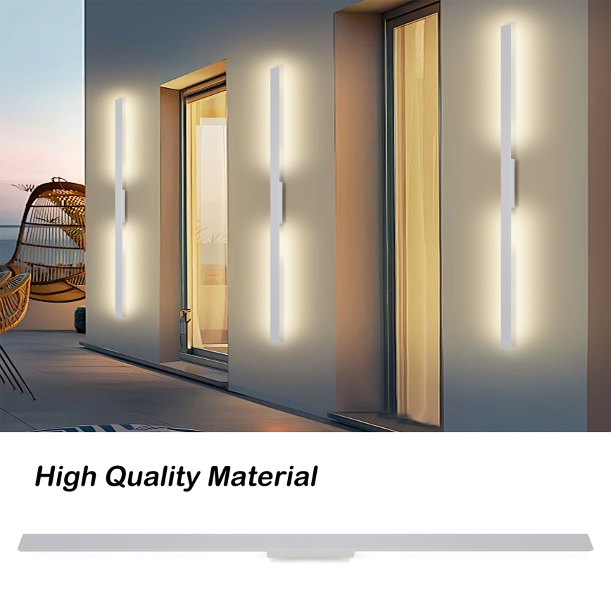 Brilagi - LED udendørs vægarmatur LUNA LED/30W/230V 3000K IP65 150 cm hvid CRI 90