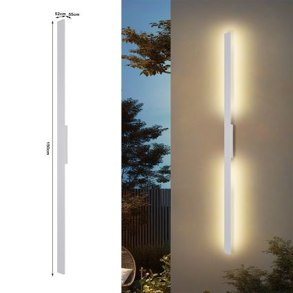 Brilagi - LED udendørs vægarmatur LUNA LED/30W/230V 3000K IP65 150 cm hvid CRI 90