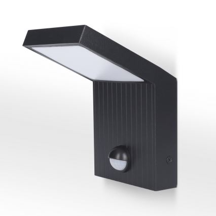 Brilagi - LED udendørs væglampe med sensor RIANO LED/8W/230V antracit IP65