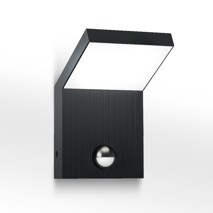 Brilagi - LED udendørs væglampe med sensor RIANO LED/8W/230V antracit IP65