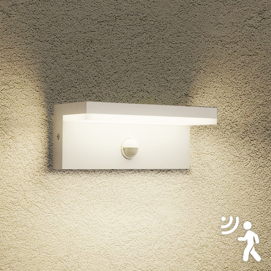 Brilagi - LED udendørs vægarmatur med sensor TESSI LED/10W/230V hvid IP54