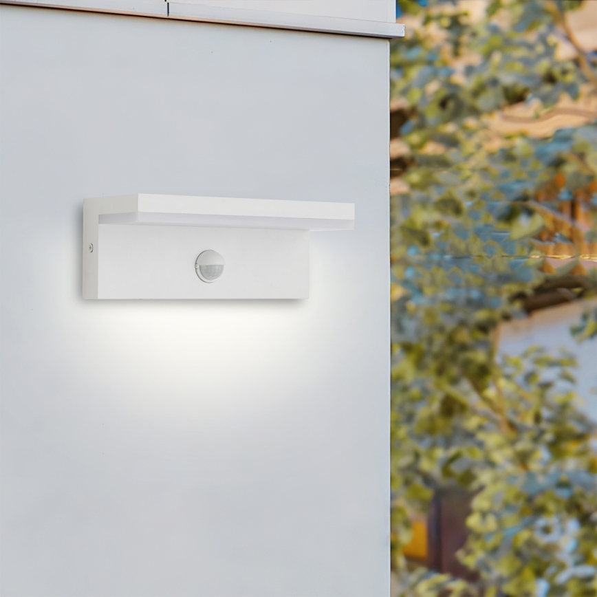 Brilagi - LED udendørs vægarmatur med sensor TESSI LED/10W/230V hvid IP54