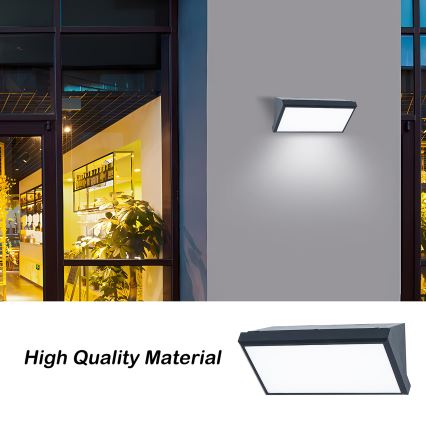 Brilagi - TRIANGLE LED udendørs væglampe med sensor, 20W/230V, antracit, IP65