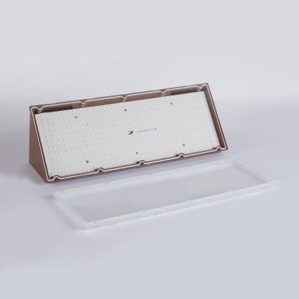 Brilagi - LED Udendørs væglampe med sensor TRIANGLE LED/42W/230V 45 cm brun IP65