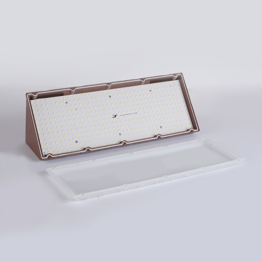 Brilagi - LED Udendørs væglampe med sensor TRIANGLE LED/42W/230V 45 cm brun IP65