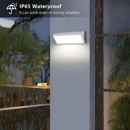 Brilagi - LED udendørs væglampe med sensor TRIANGLE LED/42W/230V hvid IP65