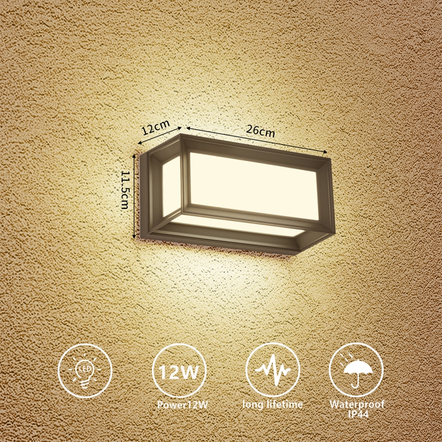 Brilagi - LED udendørs vægarmatur PARKER LED/12W/230V antracit IP44