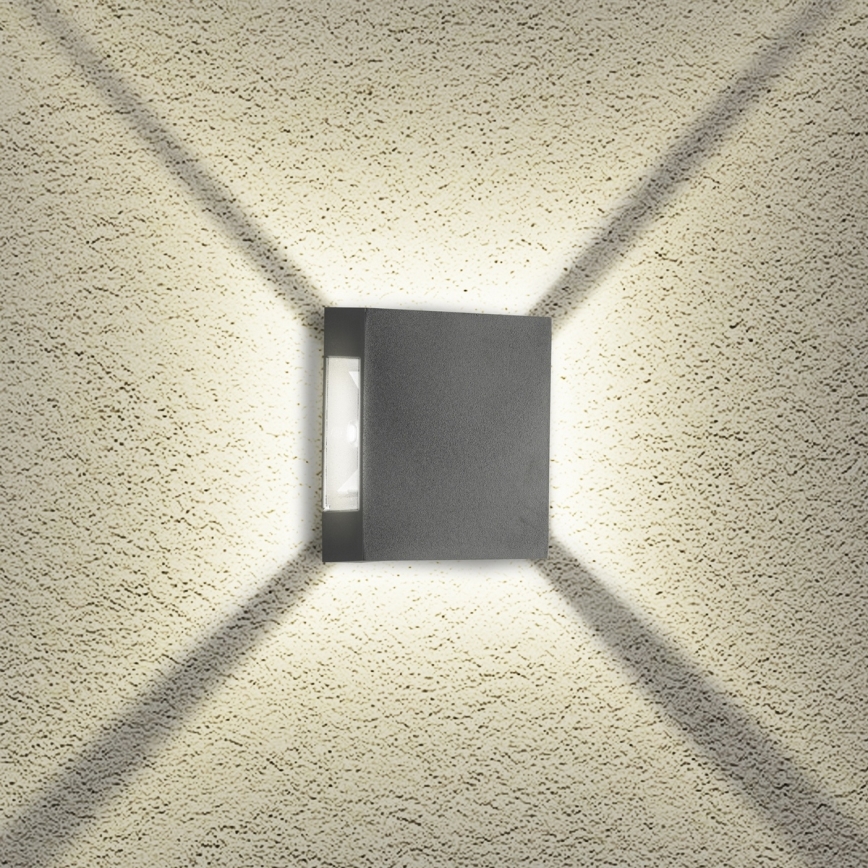 Brilagi - LED udendørs vægarmatur QUADRAY LED/4W/230V antracit IP65