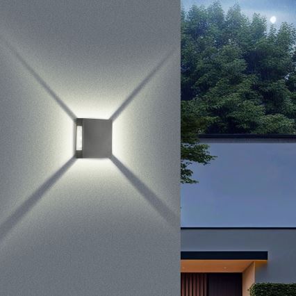 Brilagi - LED udendørs vægarmatur QUADRAY LED/4W/230V antracit IP65