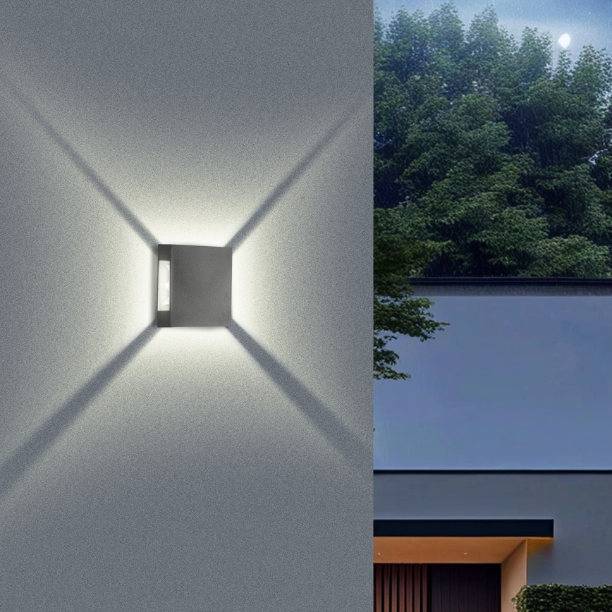 Brilagi - LED udendørs vægarmatur QUADRAY LED/4W/230V antracit IP65