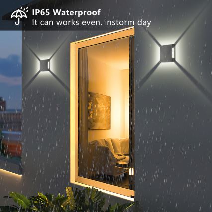 Brilagi - LED udendørs vægarmatur QUADRAY LED/4W/230V antracit IP65