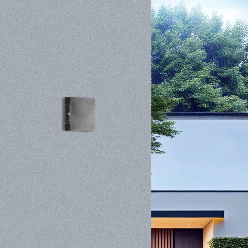 Brilagi - LED udendørs vægarmatur QUADRAY LED/4W/230V antracit IP65