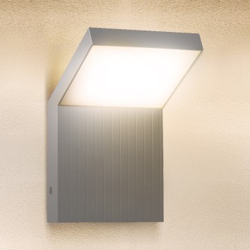 Brilagi - LED udendørs vægarmatur RIANO LED/8W/230V sølv IP65
