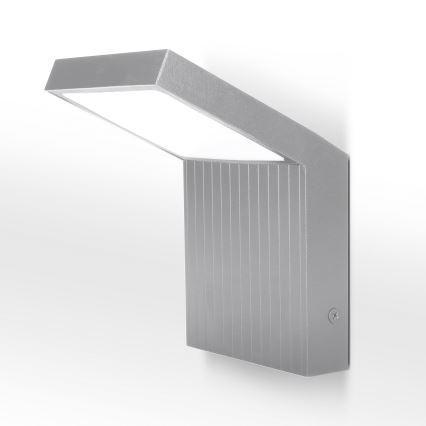 Brilagi - LED udendørs vægarmatur RIANO LED/8W/230V sølv IP65