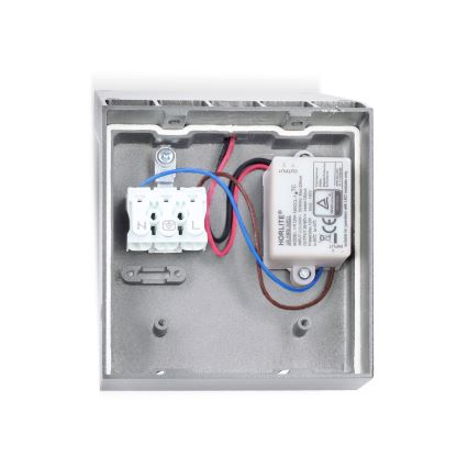Brilagi - LED udendørs vægarmatur RIANO LED/8W/230V sølv IP65