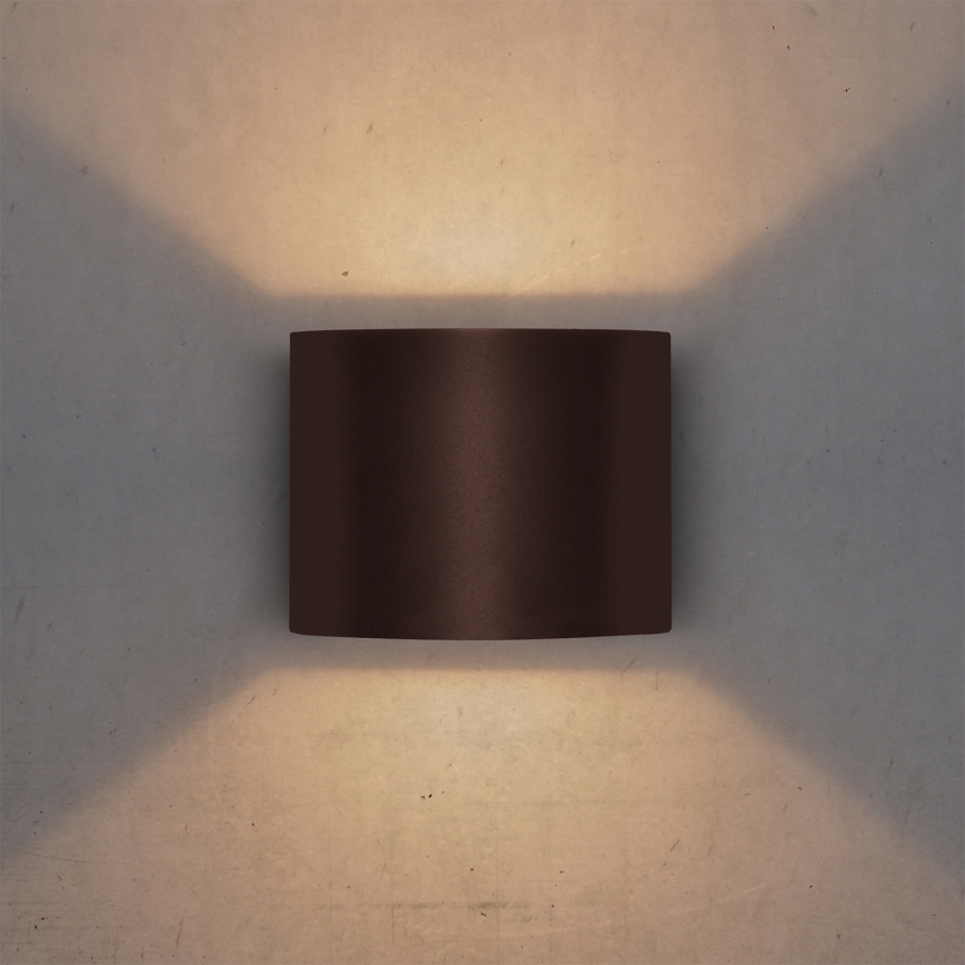 Brilagi - LED udendørs vægarmatur RONDO LED/6W/230V brun IP54