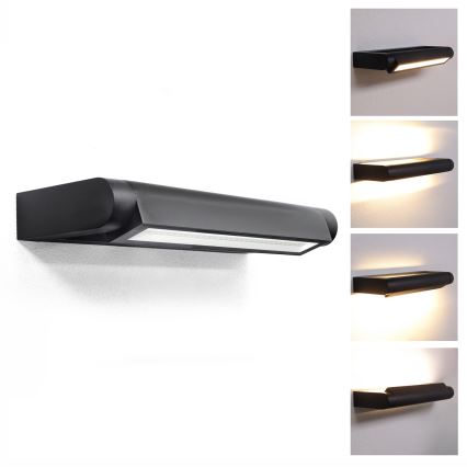 BRILAGI - Udendørs vægarmatur til facaden SALERNO LED/12W/230V 35,5 cm sort IP65