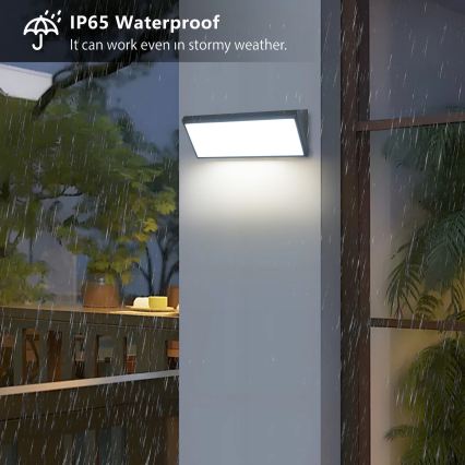 Brilagi - TRIANGLE LED udendørs væglampe 42W/230V 3000/4000/6500K 45 cm antracit IP65