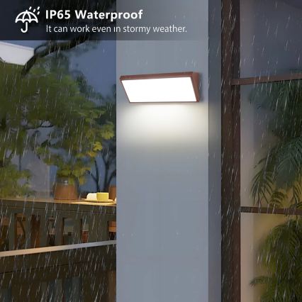 Brilagi - LED udendørs vægarmatur TRIANGLE LED/42W/230V 3000/4000/6500K brun IP65