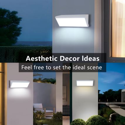 Brilagi - LED udendørs vægarmatur TRIANGLE LED/42W/230V 3000/4000/6500K 45 cm hvid IP65