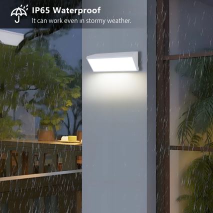 Brilagi - LED udendørs vægarmatur TRIANGLE LED/42W/230V 3000/4000/6500K 45 cm hvid IP65