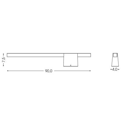 BRILAGI - LED Udendørs vægarmatur VELORA LED/12W/230V 90 cm IP44 antracit